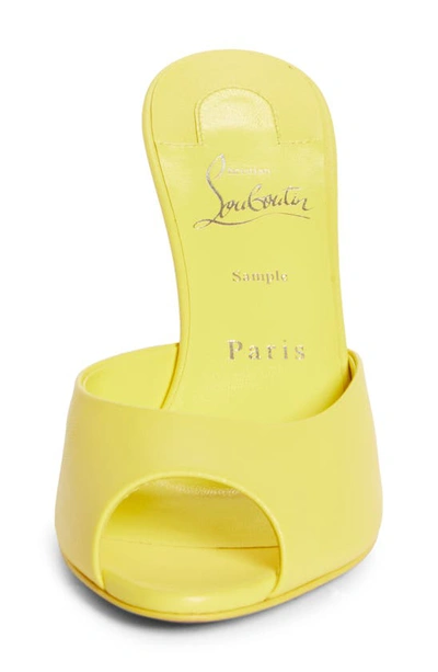 Shop Christian Louboutin Me Dolly Peep Toe Slide Sandal In Y385 Yellow Queen