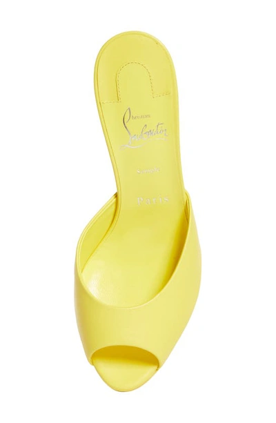 Shop Christian Louboutin Me Dolly Peep Toe Slide Sandal In Y385 Yellow Queen