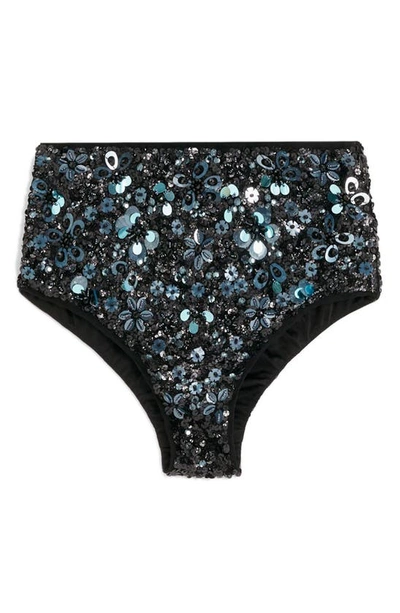 Mango Beaded Shorts In Black