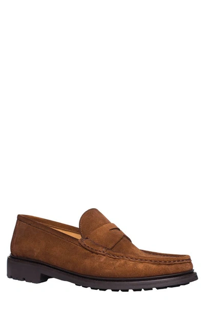 Shop Ron White Haydon Weatherproof Penny Loafer In Tobacco