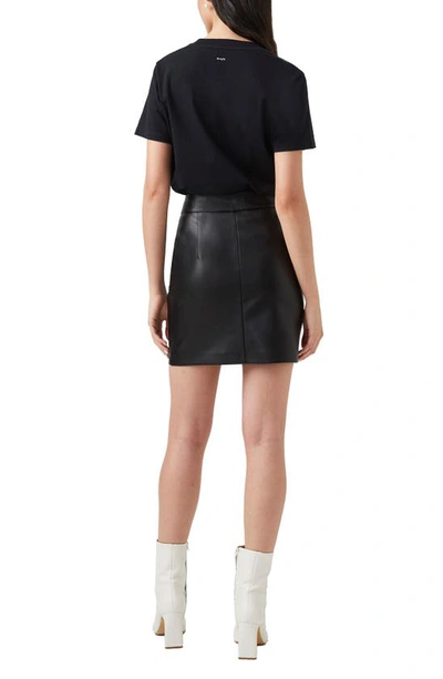 Shop French Connection Crolenda Faux Leather Miniskirt In Black