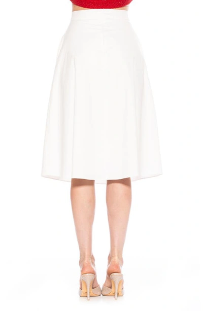 Shop Alexia Admor Mabel Flared Midi Skirt In Ivory