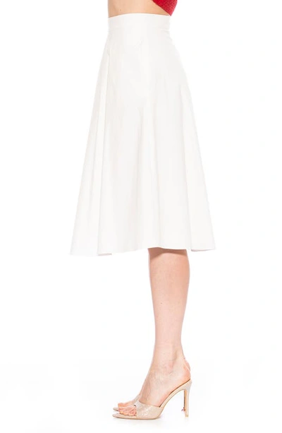 Shop Alexia Admor Mabel Flared Midi Skirt In Ivory