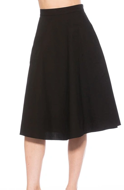 Shop Alexia Admor Mabel Flared Midi Skirt In Black