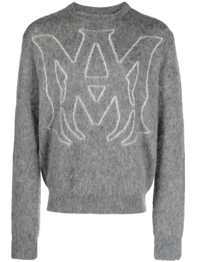 Shop Amiri Sweaters Grey