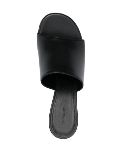 Shop Givenchy G-cube Leather Mules In Black