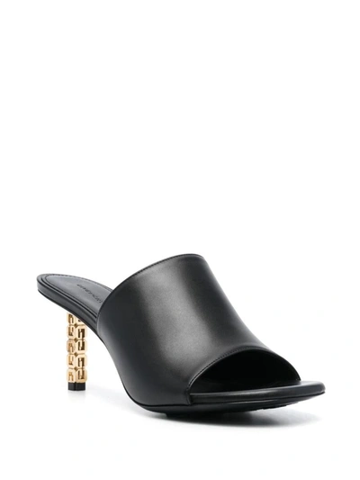 Shop Givenchy G-cube Leather Mules In Black