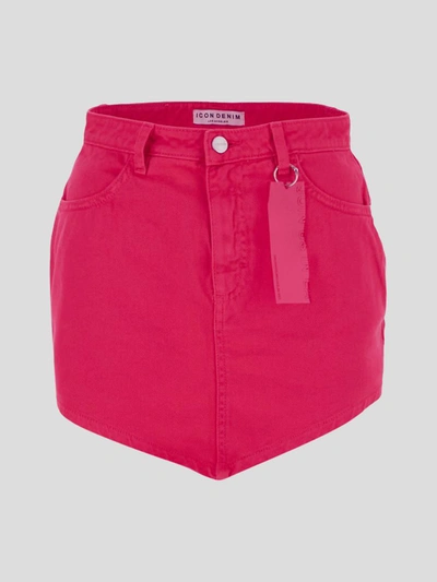 Shop Icon Denim Denim Skirt In Pink