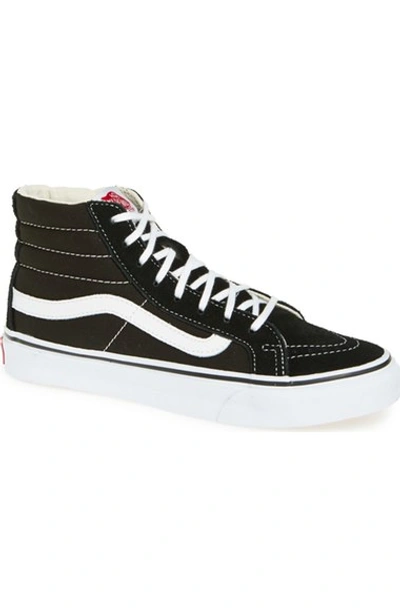 Shop Vans 'sk8-hi Slim' Hi-top Sneaker (women) In Black True White