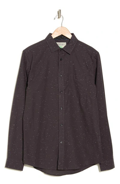 Shop Report Collection Cotton Neppy Button-up Shirt In Charcoal