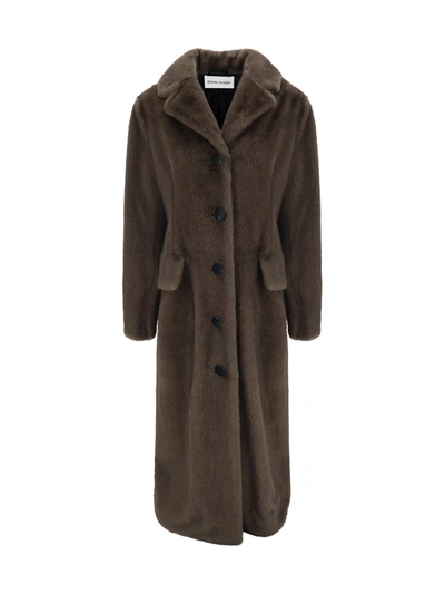 Shop Stand Studio Odette Coat In Taupe