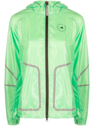 Shop Adidas By Stella Mccartney Asmc Tpa Jkt Clothing In Semi Flash Green