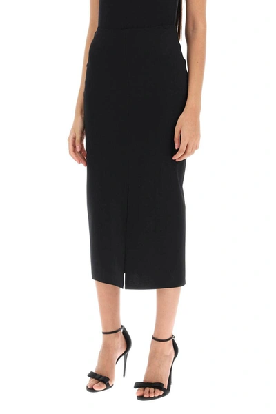 Shop Dolce & Gabbana Milano-stitch Pencil Skirt In Black