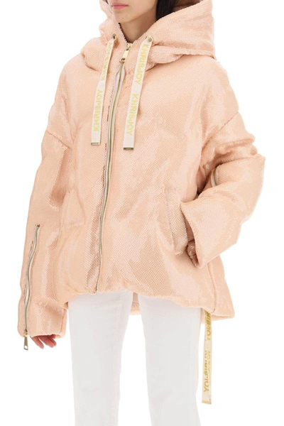 Shop Khrisjoy Khris Sequined Puffer Jacket In Pink