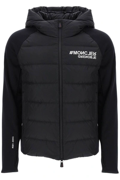 Shop Moncler Grenoble Hybrid Fleece Sweatshirt In Black