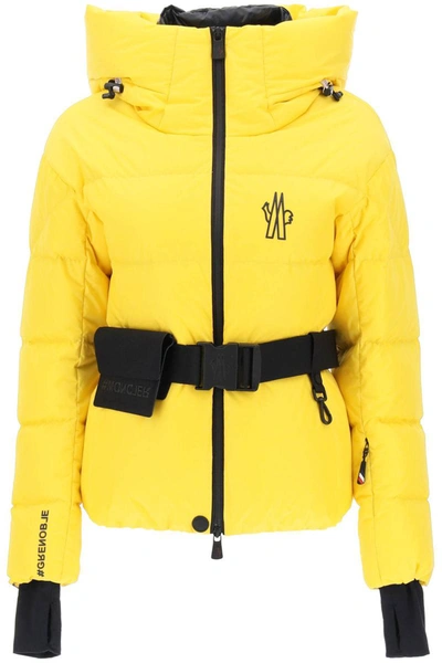 Shop Moncler Grenoble Bouquetin Hooded Puffer Jacket In Yellow
