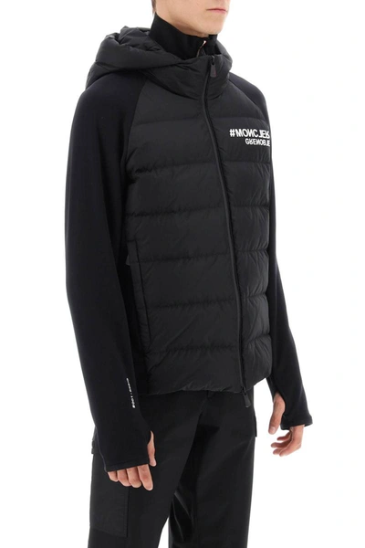 Shop Moncler Grenoble Hybrid Fleece Sweatshirt In Black