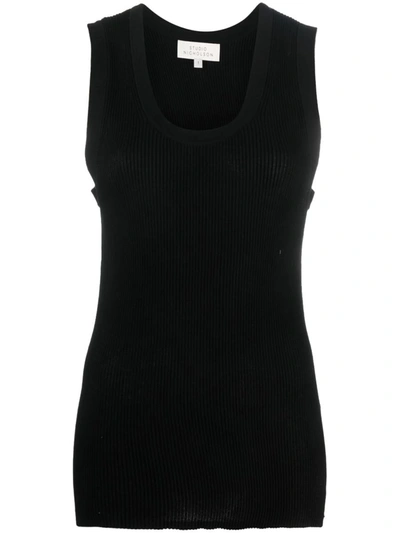 Studio Nicholson Sleeveless Knitted Top In Black
