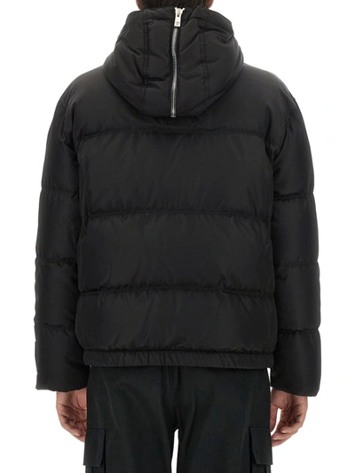 Versace Zip-detail Puffer Jacket In Black