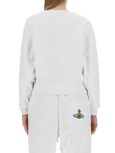 Shop Vivienne Westwood Orb Logo Sweatshirt In White