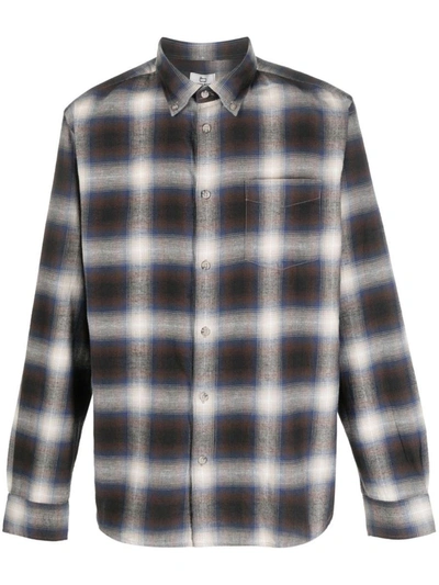 Shop Woolrich Check-pattern Shirt In Grey