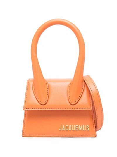 Shop Jacquemus Le Chiquito Mini Handbag In Yellow &amp; Orange