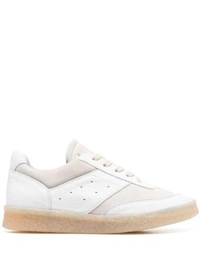 Shop Mm6 Maison Margiela Sneakers Shoes In H1744 White/silver Birch