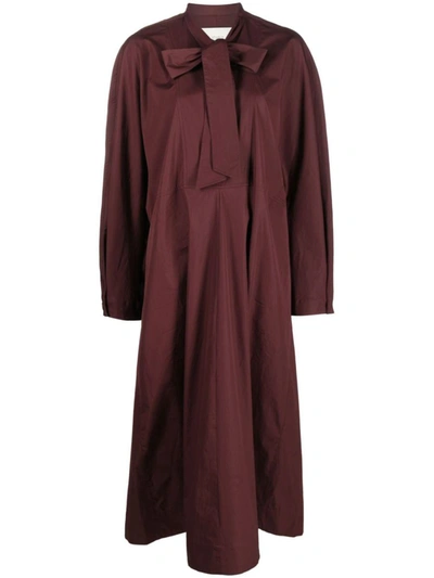 Shop Studio Nicholson Long Sleeve Dress Clothing In Brown