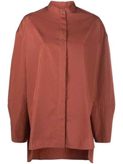 Studio Nicholson Cotton Long-sleeve Shirt In Yellow &amp; Orange