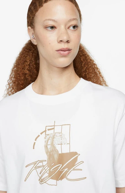Shop Jordan Flight Graphic T-shirt In White/ Desert