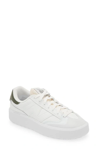 Shop New Balance Gender Inclusive Ct302 Tennis Sneaker In White/ Kombu