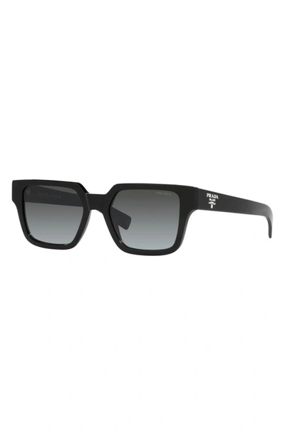 Prada 55mm Square Optical Glasses In Black