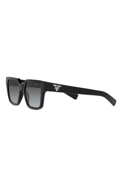 Prada 55mm Square Optical Glasses In Black