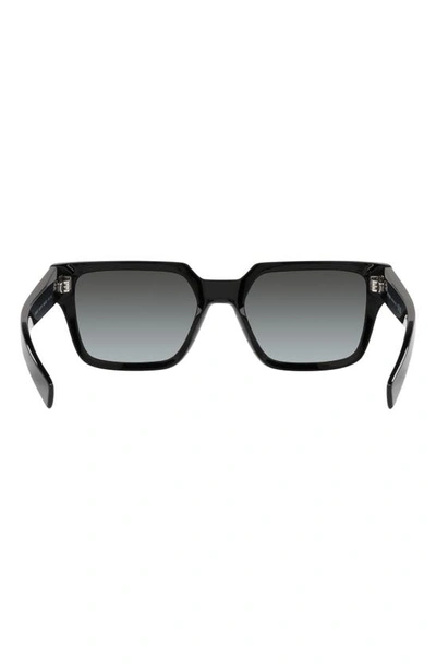 Prada 55mm Square Optical Glasses In Black