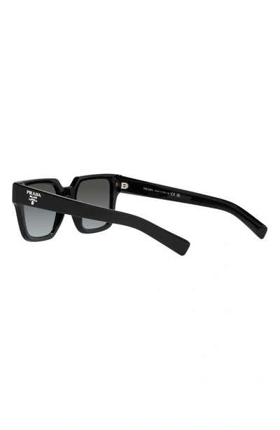 Prada 55mm Square Optical Glasses In Black