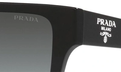 Prada 55mm Square Optical Glasses In Black