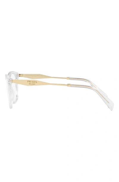 Prada 56mm Butterfly Optical Glasses In Crystal