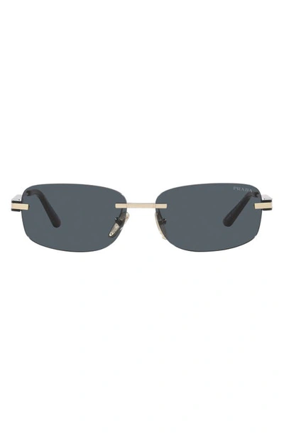 Shop Prada 56mm Square Sunglasses In Pale Gold