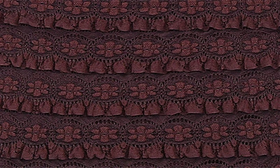 House Of Cb Marisa Ruffle Long Sleeve Tiered Minidress In Rich Brown