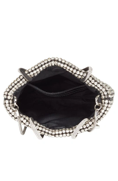 Tory Burch Key Item Crystal Embellished Top Handle Bag In Silver