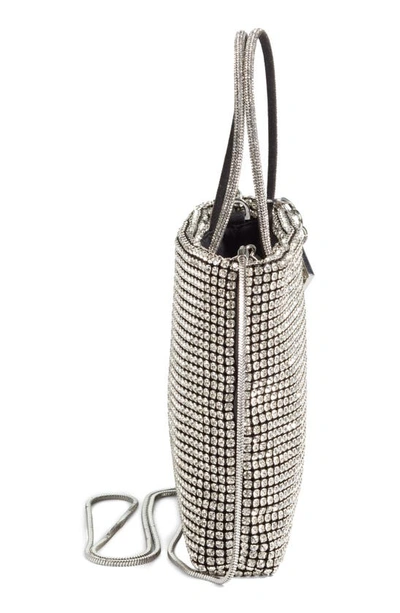 Tory Burch Key Item Crystal Embellished Top Handle Bag In Silver