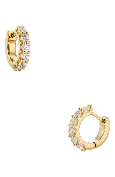Shop Nadri Perfect Cubic Zirconia Huggie Hoop Earrings In Gold