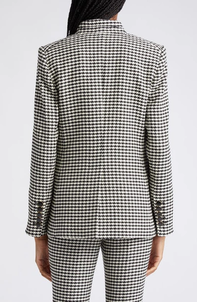 Shop Veronica Beard Wilshire Houndstooth Dickey Jacket In Black/off-white