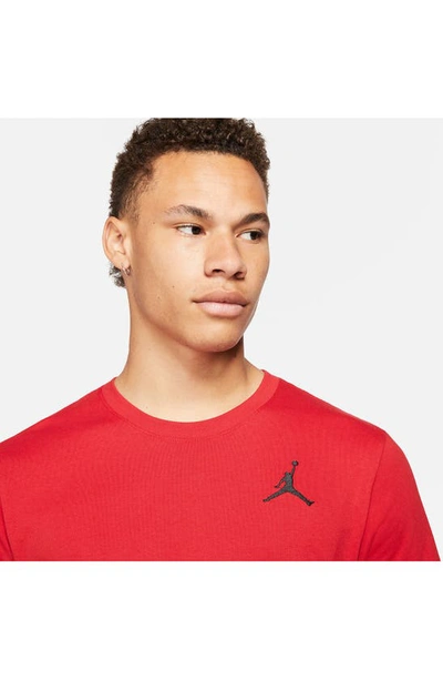 Shop Jordan Jumpman Embroidered T-shirt In Gym Red/ Black