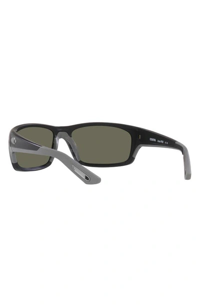 Shop Costa Del Mar Jose Pro 62mm Polarized Oversize Rectangular Sunglasses In Matte Black