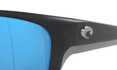 Shop Costa Del Mar Jose Pro 62mm Polarized Oversize Rectangular Sunglasses In Matte Black