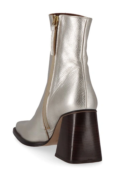 Shop Alohas Southern Shimmer Metallic Zip Bootie In Silver