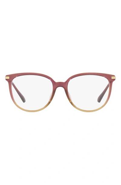 Shop Michael Kors Westport 54mm Round Optical Glasses In Rose