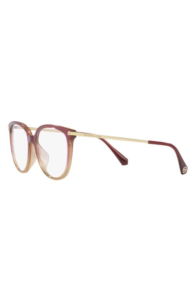 Shop Michael Kors Westport 54mm Round Optical Glasses In Rose