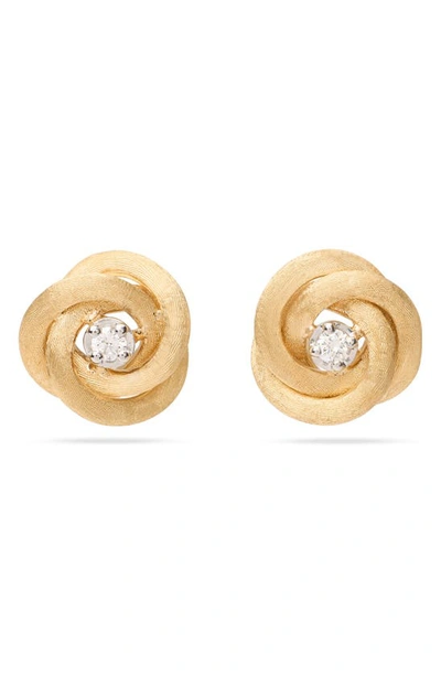 Shop Marco Bicego Jaipur Diamond Stud Earrings In Yellow Gold